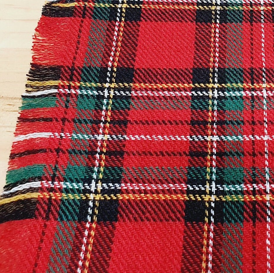 Dolls House Red Tartan Rug | 1:12th Scale | Miniature Rug