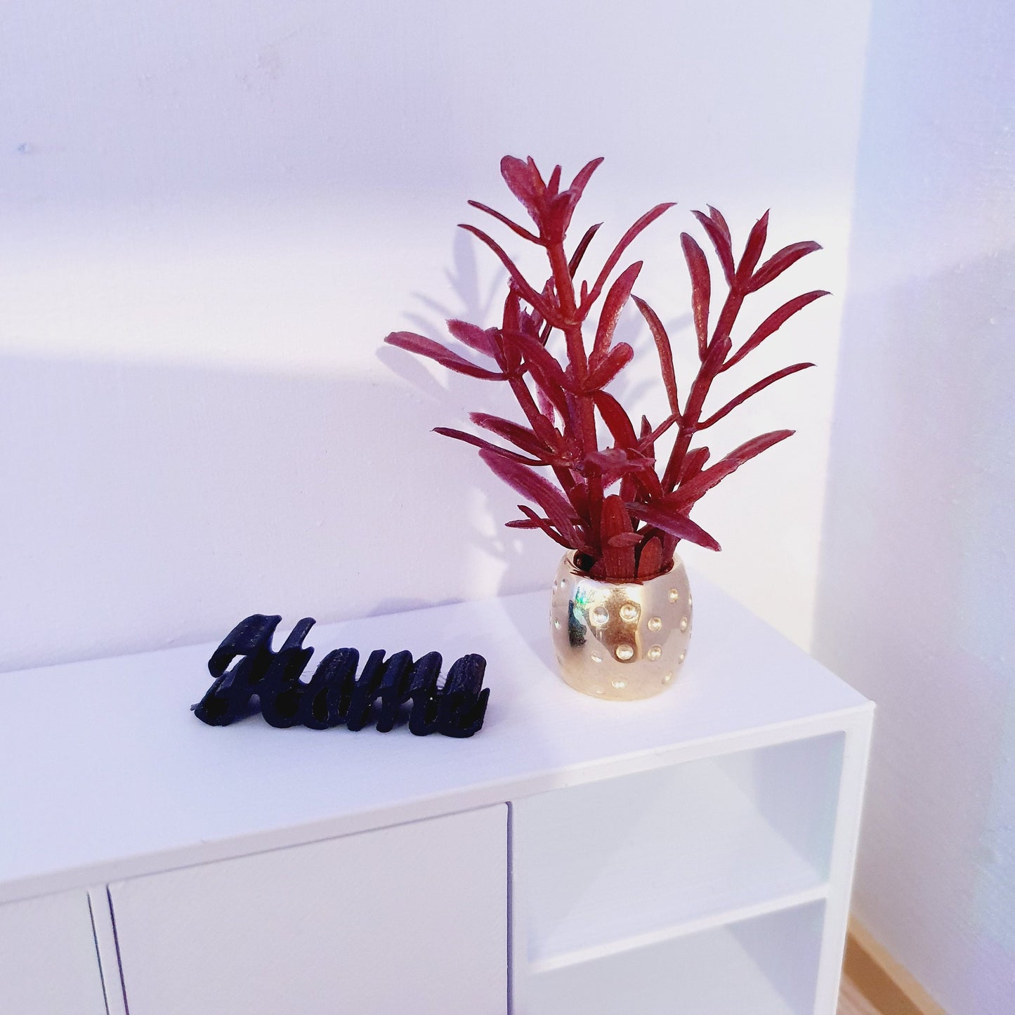 Dolls House Home Sign | Freestanding Word Decoration | 1:12 Scale