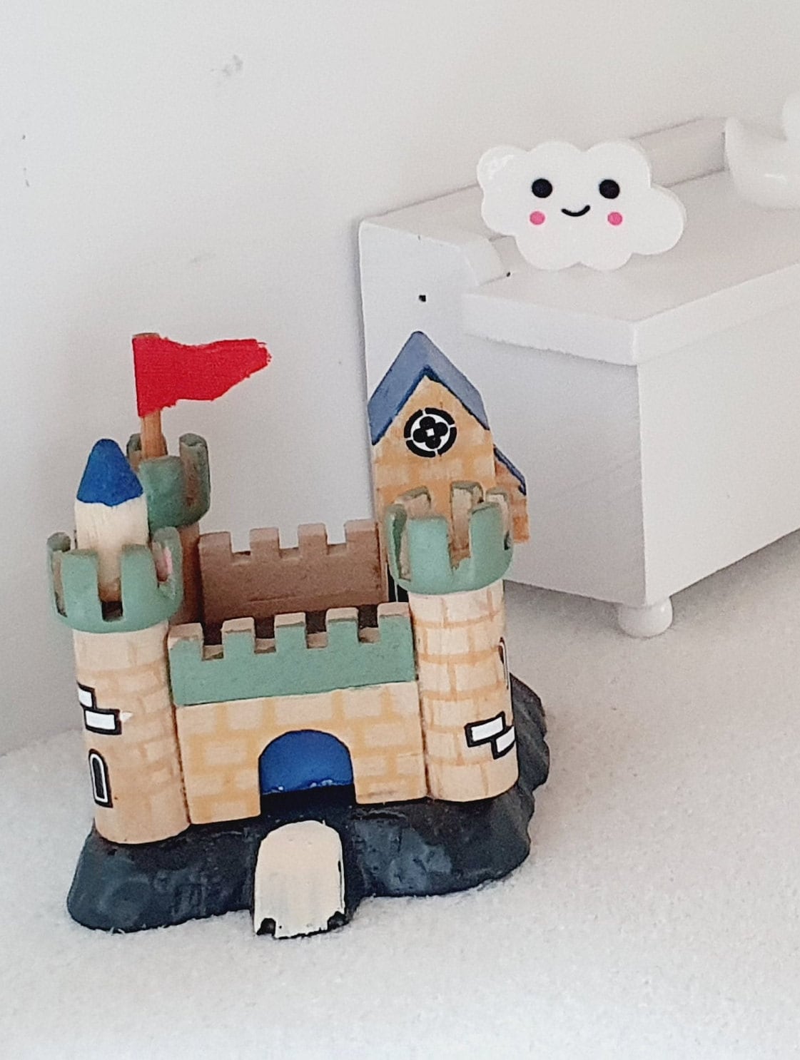 Dolls House Toy Castle | Miniature Castle Fort | 1:12 Scale Dollhouse Accessory