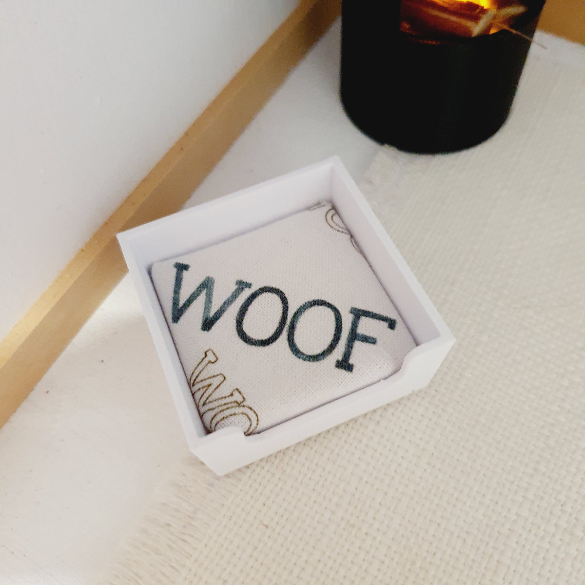Dolls House Dog Bed | Woof Print Pad | Choice of Colours | 1:12 Scale Miniature Pet Bed