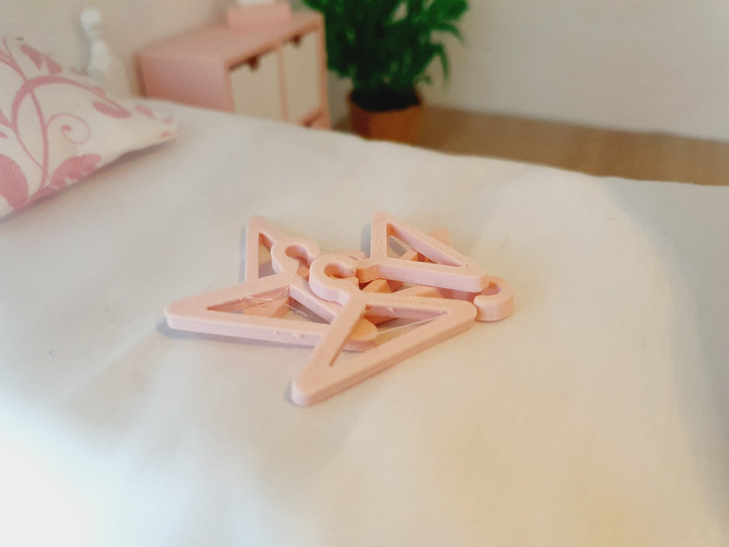 Dolls House Coat Hangers | Set of 6 | Choice of Colours | 1:12 Scale Miniature Accessories