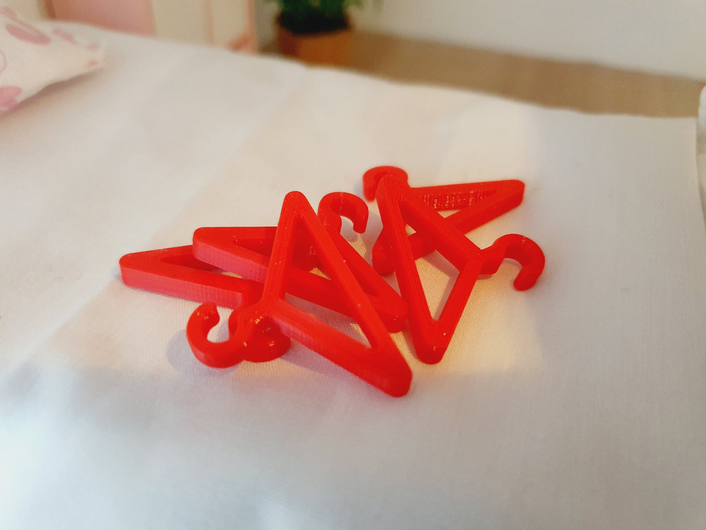 Dolls House Coat Hangers | Set of 6 | Choice of Colours | 1:12 Scale Miniature Accessories