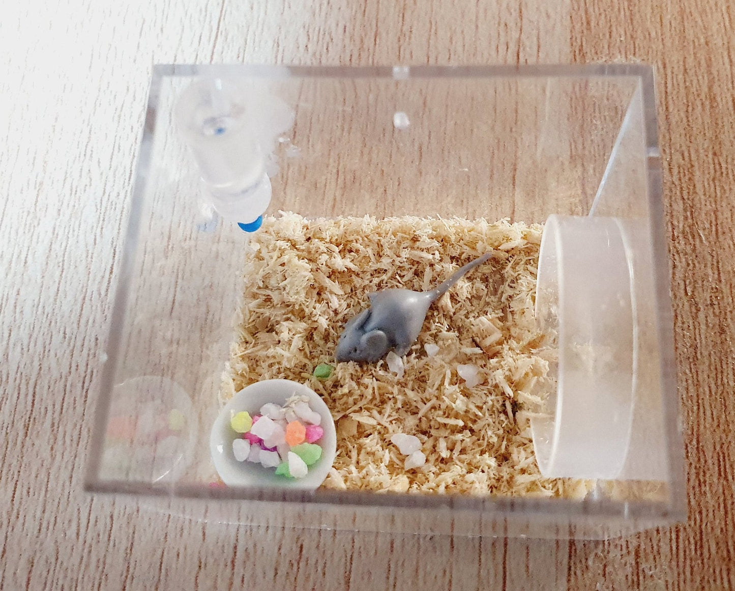 Mouse Cage dolls house miniature  1:12 Miniature White or Grey mouse