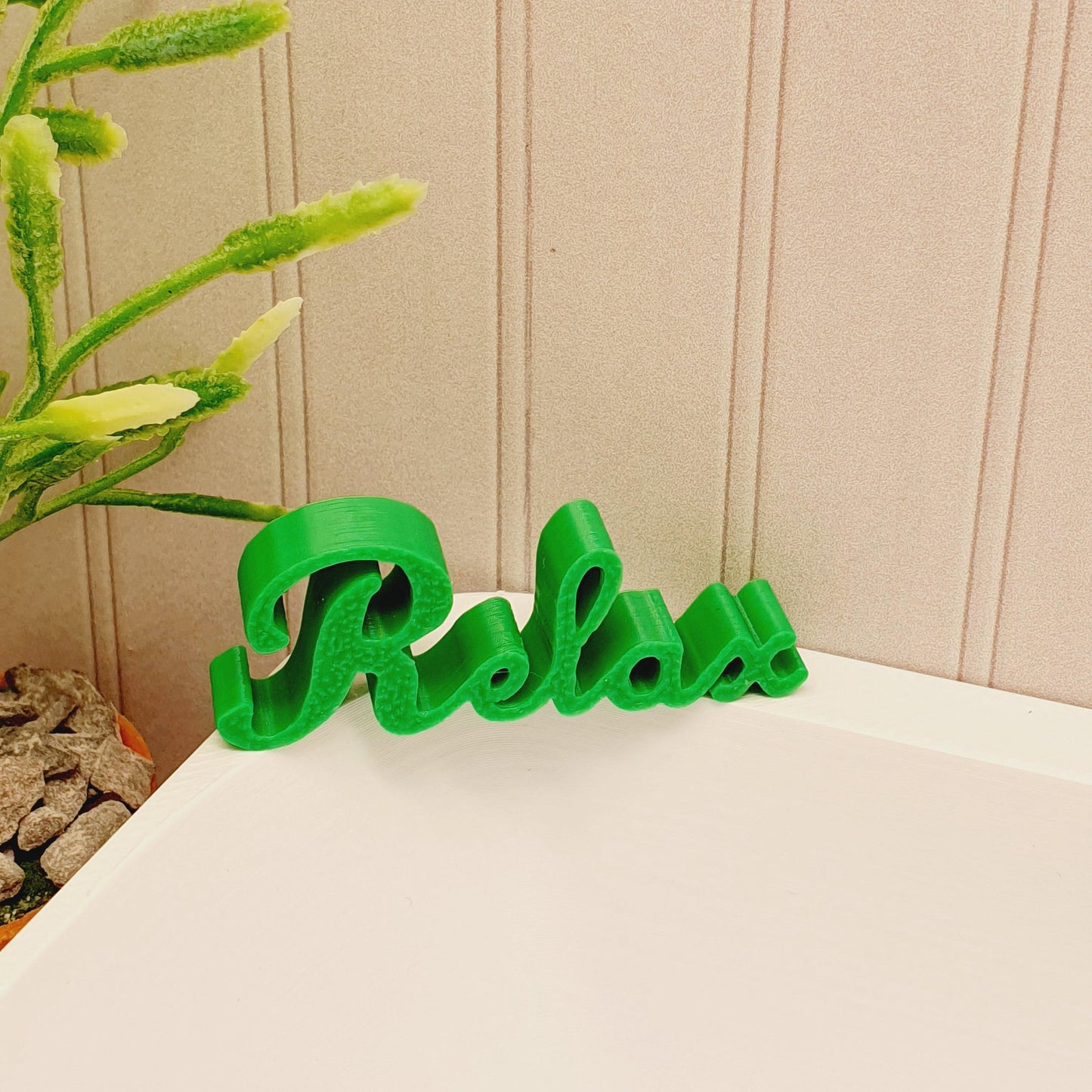 Dolls House Bath Sign, Freestanding Bath or Relax word, 12th scale, miniature words, 12th scale words, choice of colours