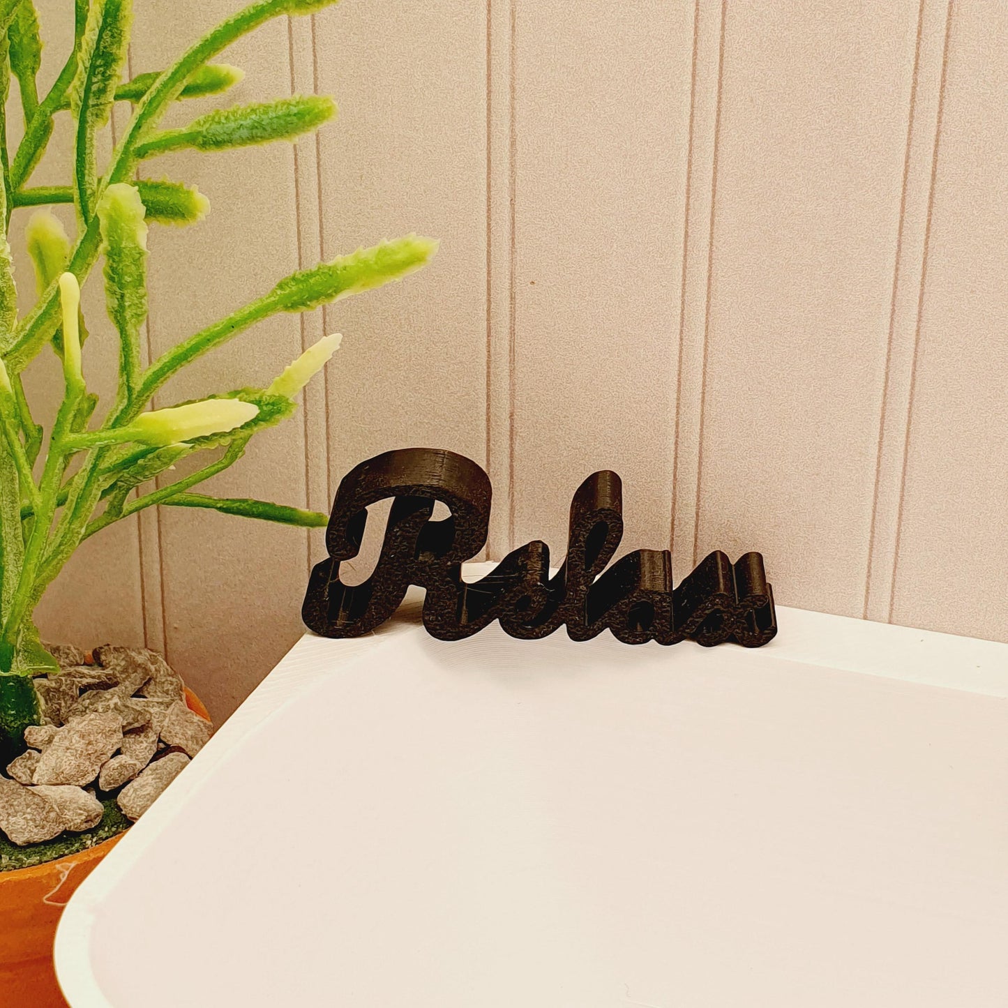 Dolls House Bath Sign, Freestanding Bath or Relax word, 12th scale, miniature words, 12th scale words, choice of colours