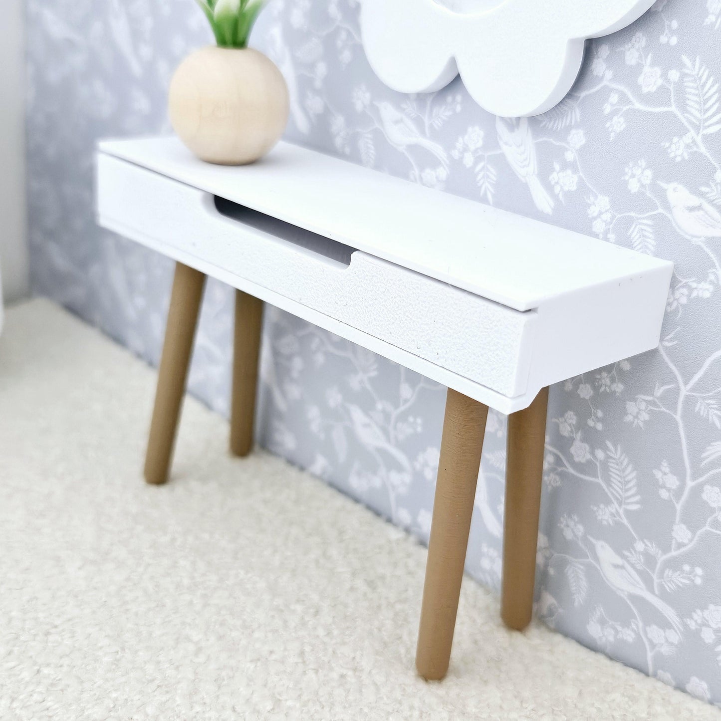 Miniature Dolls House Dressing Table, Dollhouse Furniture, Dolls House Miniatures, Dollhouse Accessories, 12th Scale
