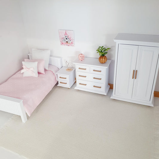 Miniature Dolls House Modern Bedroom Set, Dollhouse Furniture, Bedroom Decor, Dolls House Miniatures, Dollhouse Accessories, 12th Scale