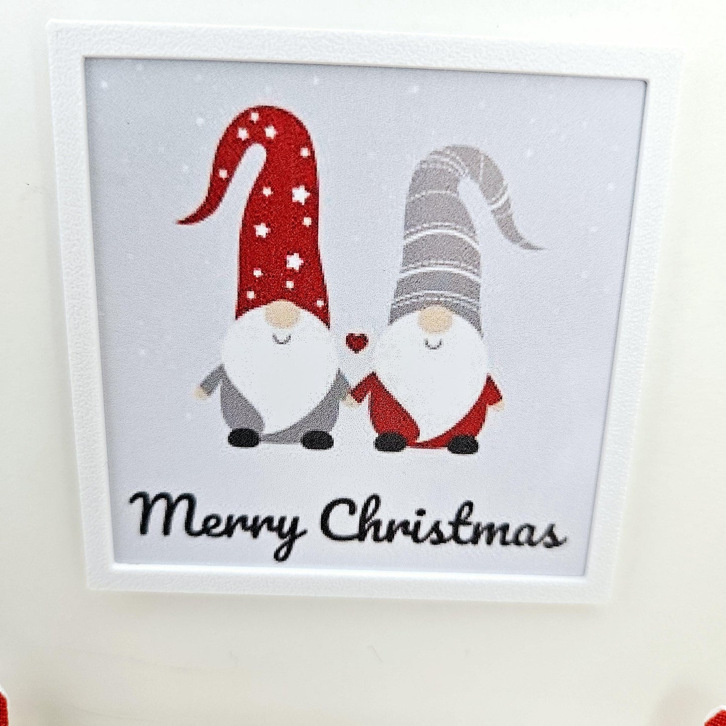 Dolls House Modern Framed Wall Art, Christmas Gonks print, 12th scale, miniature wall picture for any room