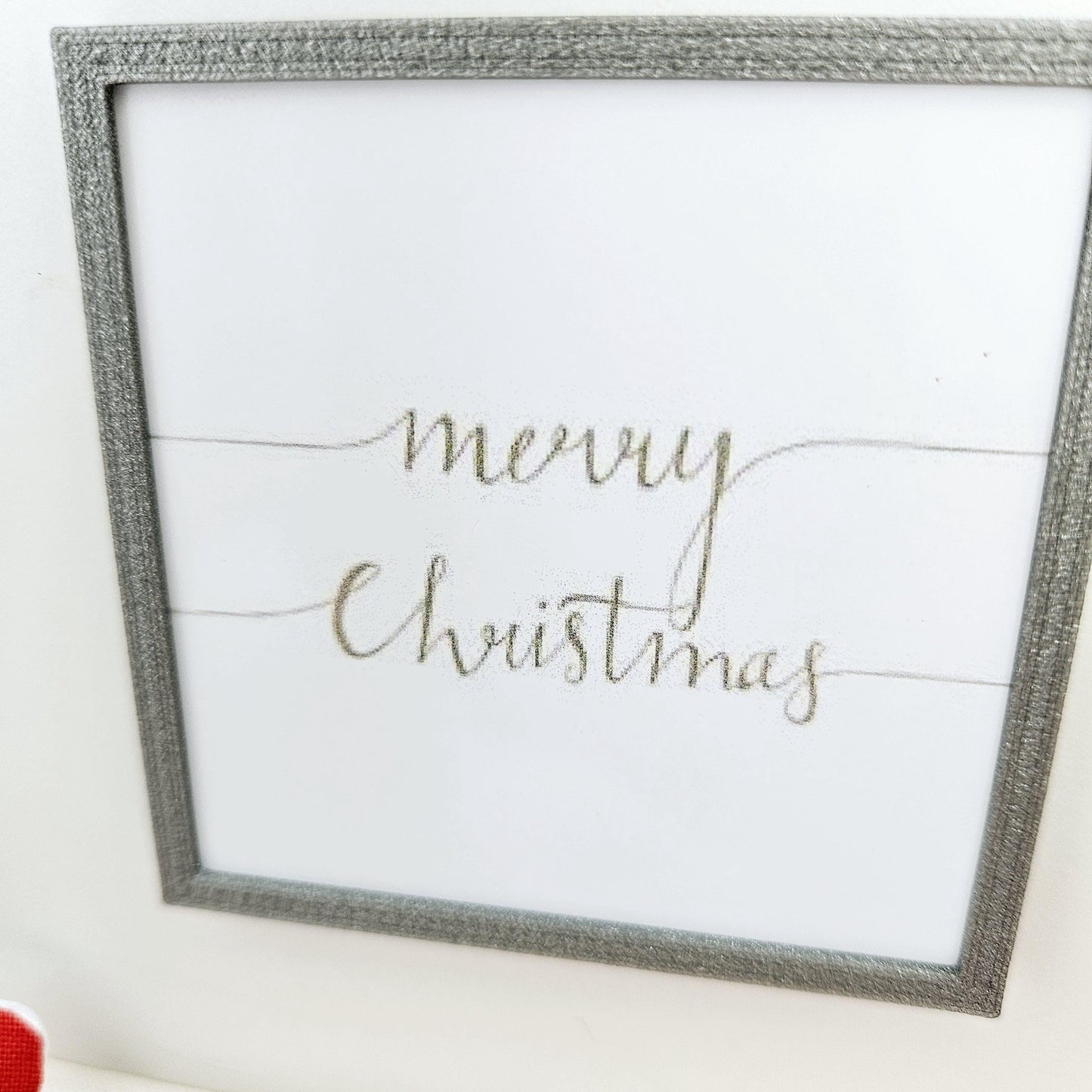 Dolls House Modern Framed Wall Art, Merry Christmas print, 12th scale, miniature wall picture for any room