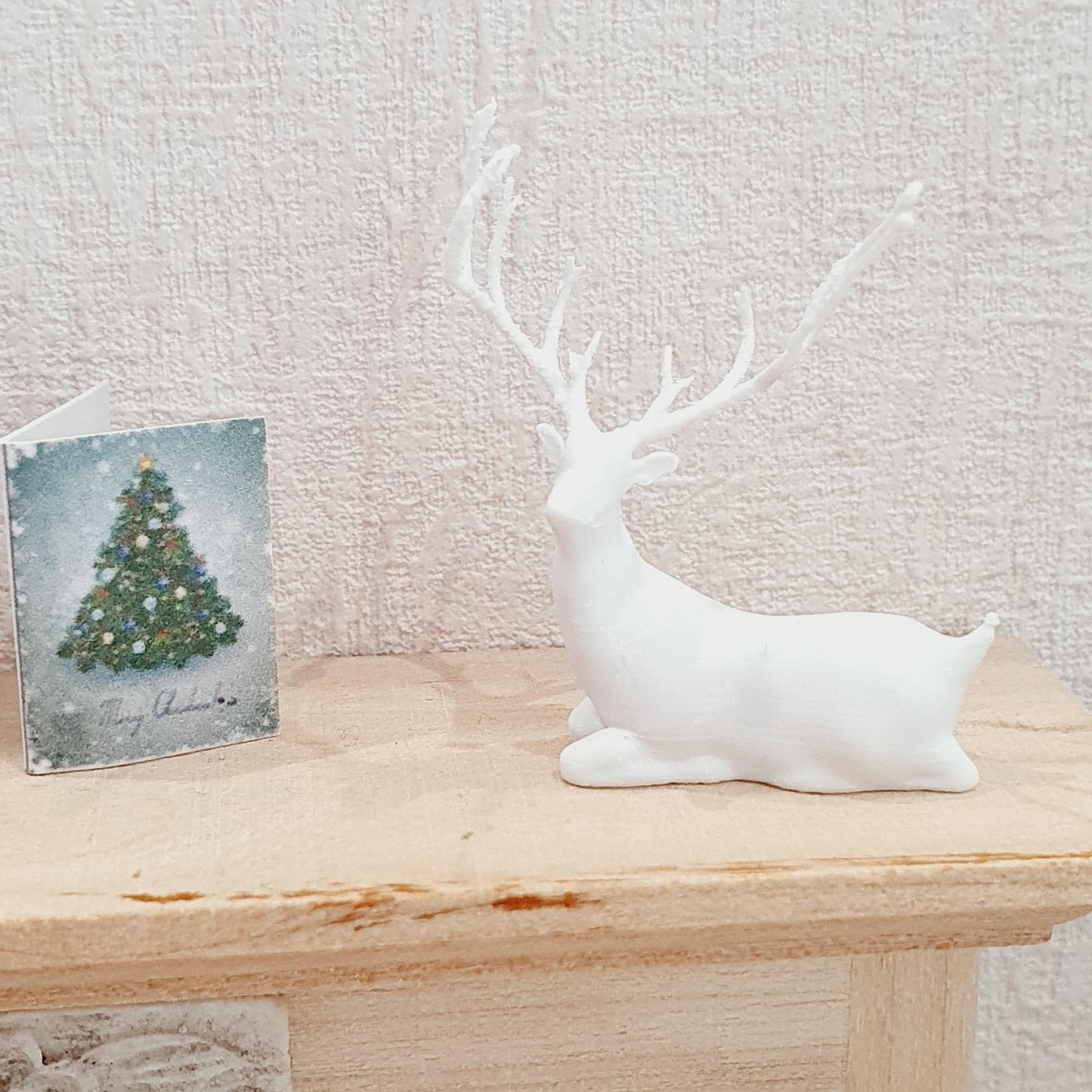Dolls House 1x Christmas Reindeer/Stag, Christmas Ornaments, 1:12th Scale, Miniature Ornaments