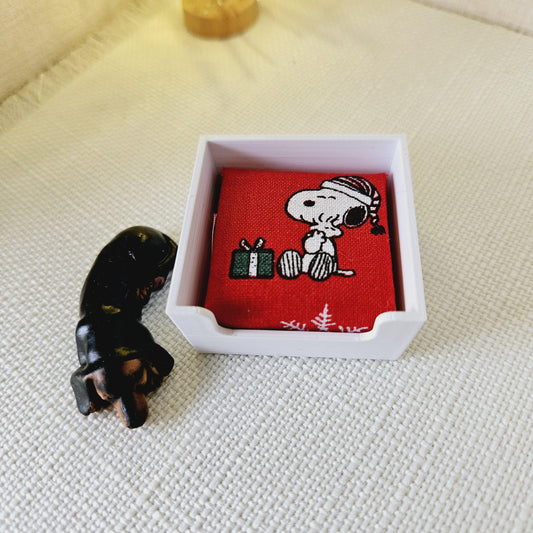 Dolls House Christmas, Choice of Colours Dog Bed with Snoopy Pad, 12th Scale, Miniature Pet Bed