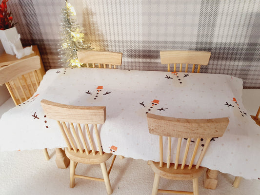 Dolls House Christmas Tablecloth, miniature tablecloth, Christmas Tablecloth, 12th scale