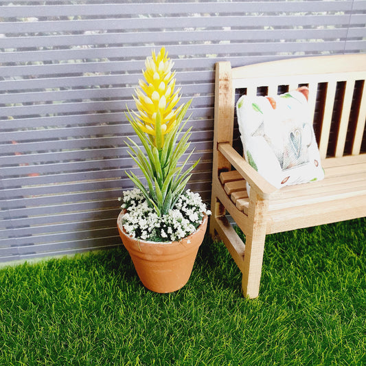 Dolls House Yellow flowers in a Terracotta Pot, Miniature Plant, 12th Scale