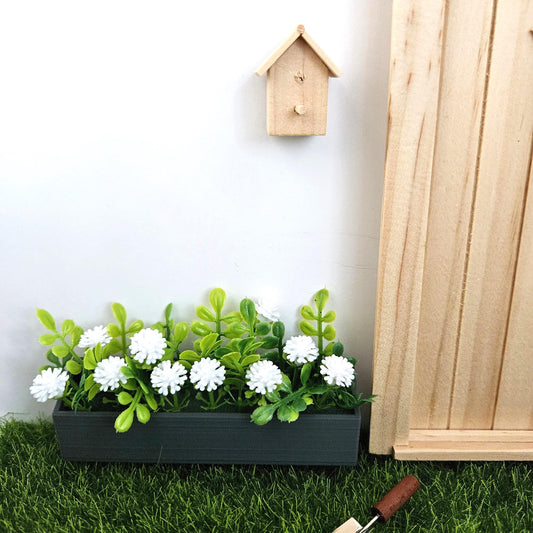 Dolls House Window flower planter/box, 12th scale window box, miniature flowers