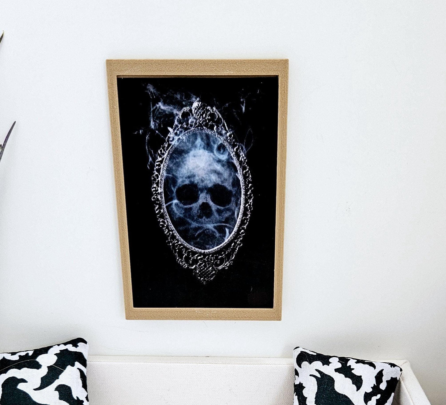 Dolls House Modern Framed Wall Art, Halloween print, 12th scale, miniature wall picture for any room