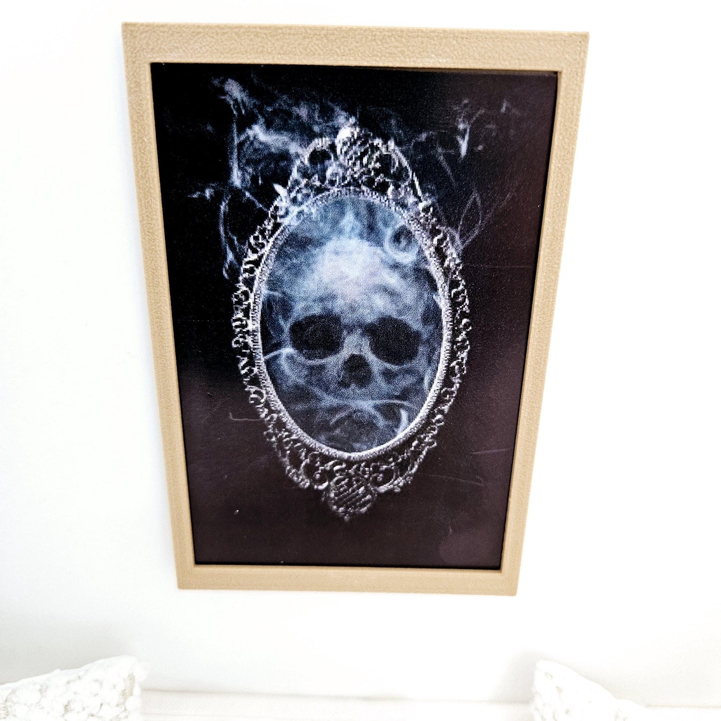 Dolls House Modern Framed Wall Art, Halloween print, 12th scale, miniature wall picture for any room