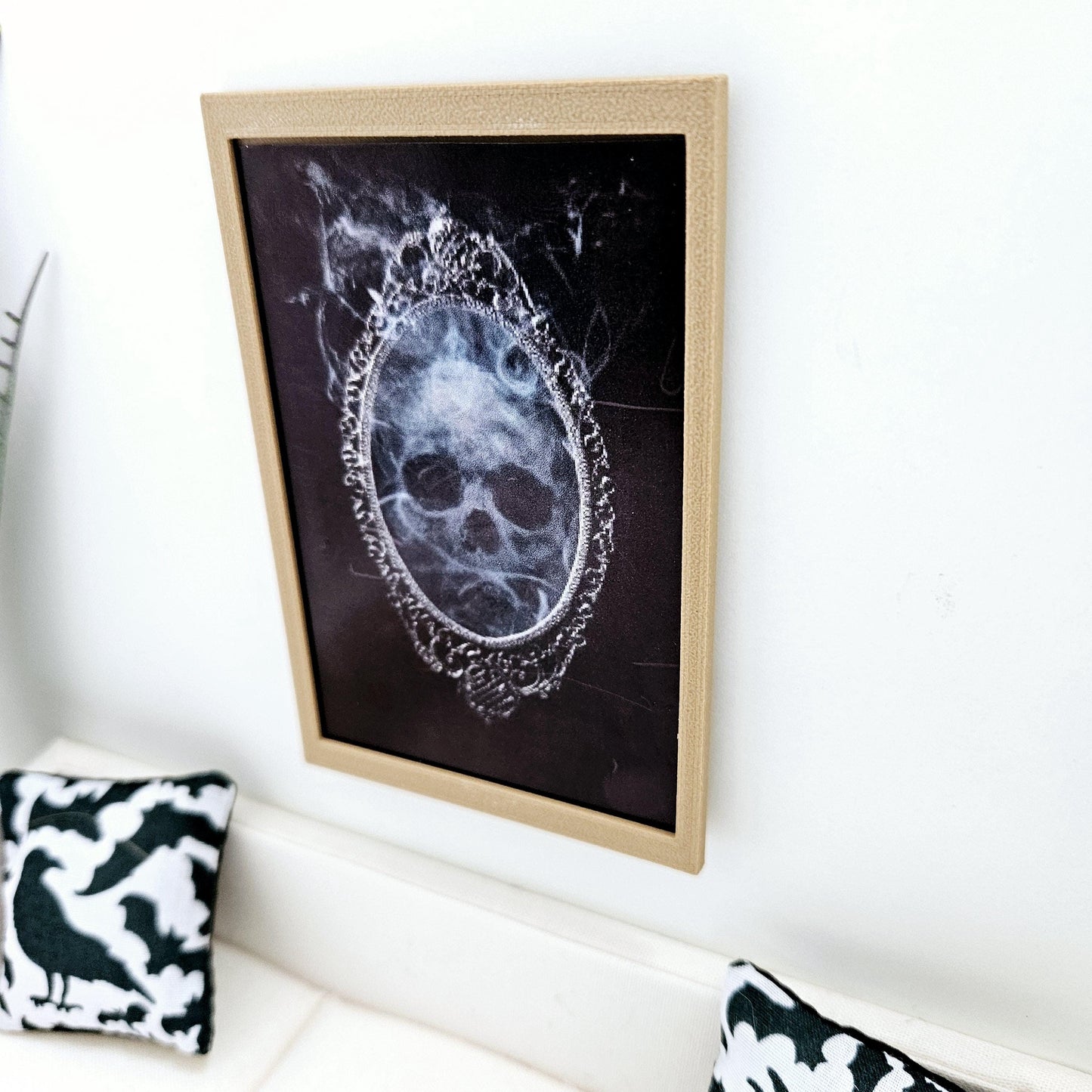 Dolls House Modern Framed Wall Art, Halloween print, 12th scale, miniature wall picture for any room