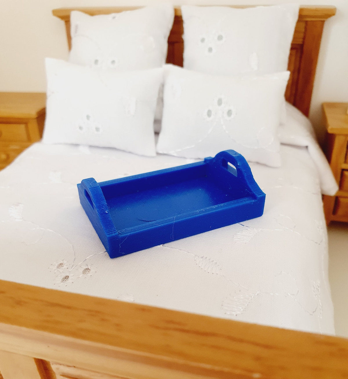 Dolls House Coloured Tray 1:12th Scale Tray, Miniature Tray, Choice of Colours