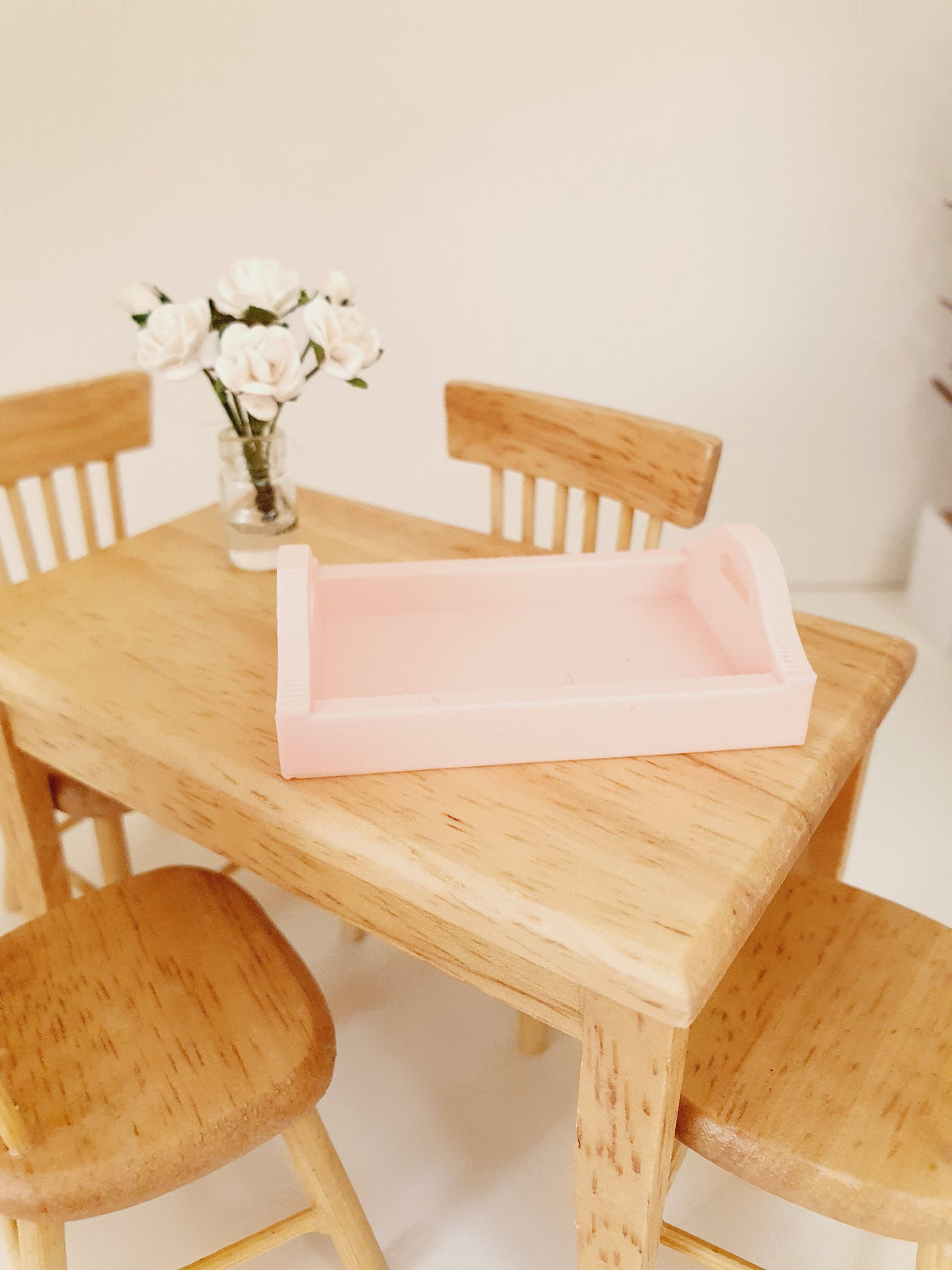 Dolls House Coloured Tray 1:12th Scale Tray, Miniature Tray, Choice of Colours