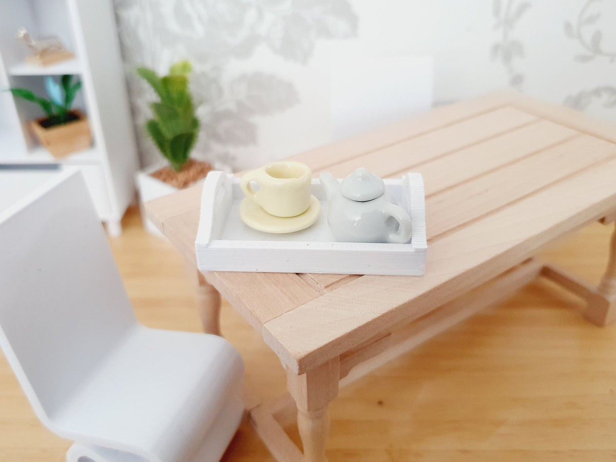 Dolls House Coloured Tray 1:12th Scale Tray, Miniature Tray, Choice of Colours