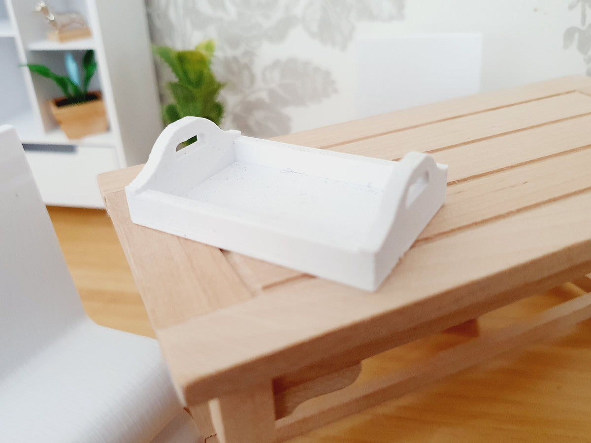 Dolls House Coloured Tray 1:12th Scale Tray, Miniature Tray, Choice of Colours