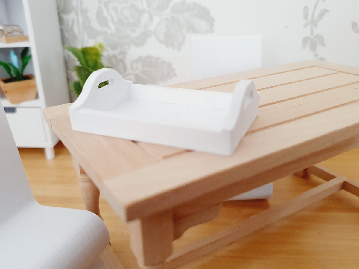 Dolls House Coloured Tray 1:12th Scale Tray, Miniature Tray, Choice of Colours