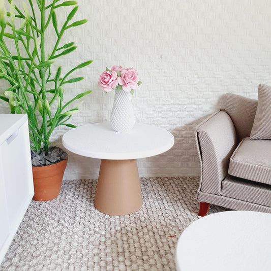 Dolls House Modern Side table Table, 1:12 Scale, Choice of Colours, Miniature Side Table