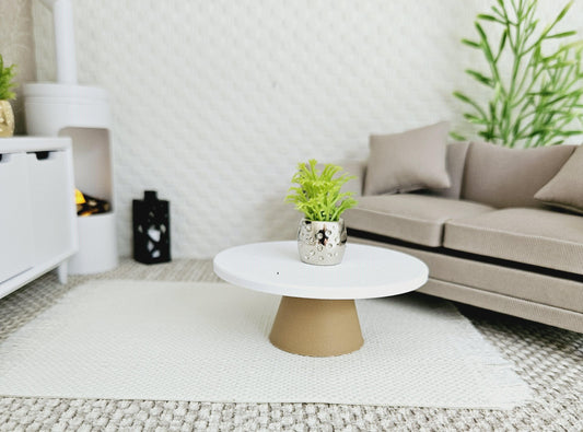 Dolls House Modern Coffee Table, 1:12 Scale, Choice of Leg Colours, Miniature Coffee Table