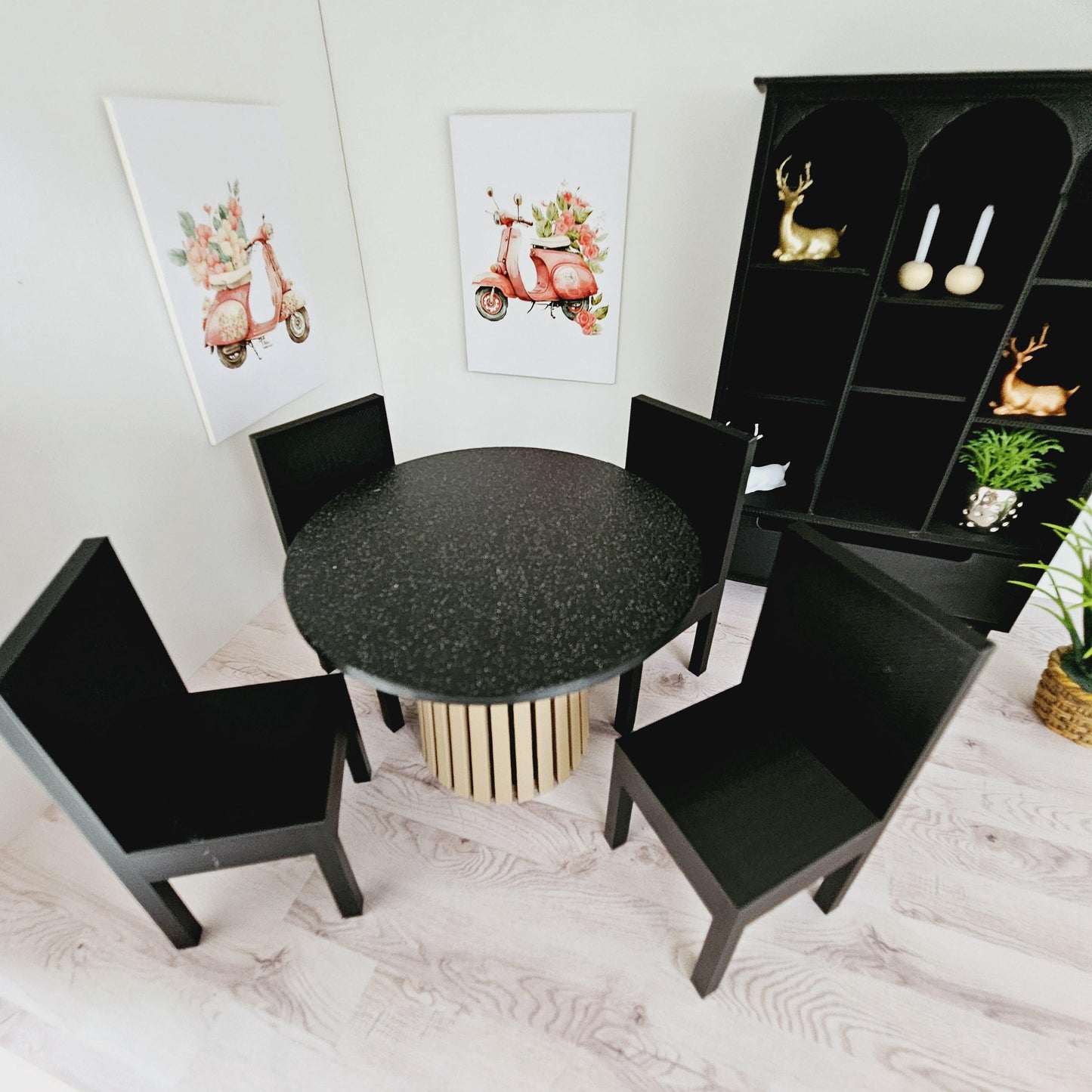 Dolls House  Modern Kitchen / Dining  1x Chair, Miniature Furniture, Dollhouse Accessories, Choice of Colours