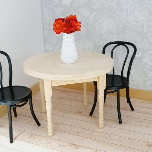 Dolls House Modern Wooden Dining Table, 1:12th Scale, Miniature Table (K-WTAB-2)