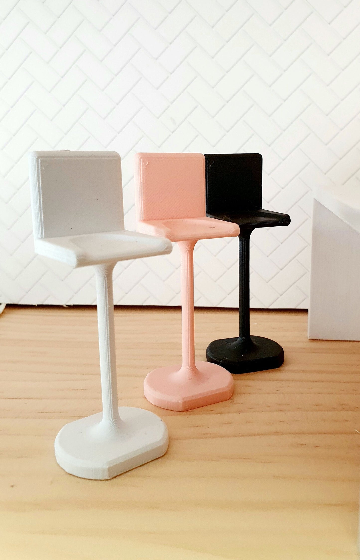 Dolls House Modern Bar Stool, Choice of Colours  1:12th Scale, Miniature Bar Stool (K-BS)