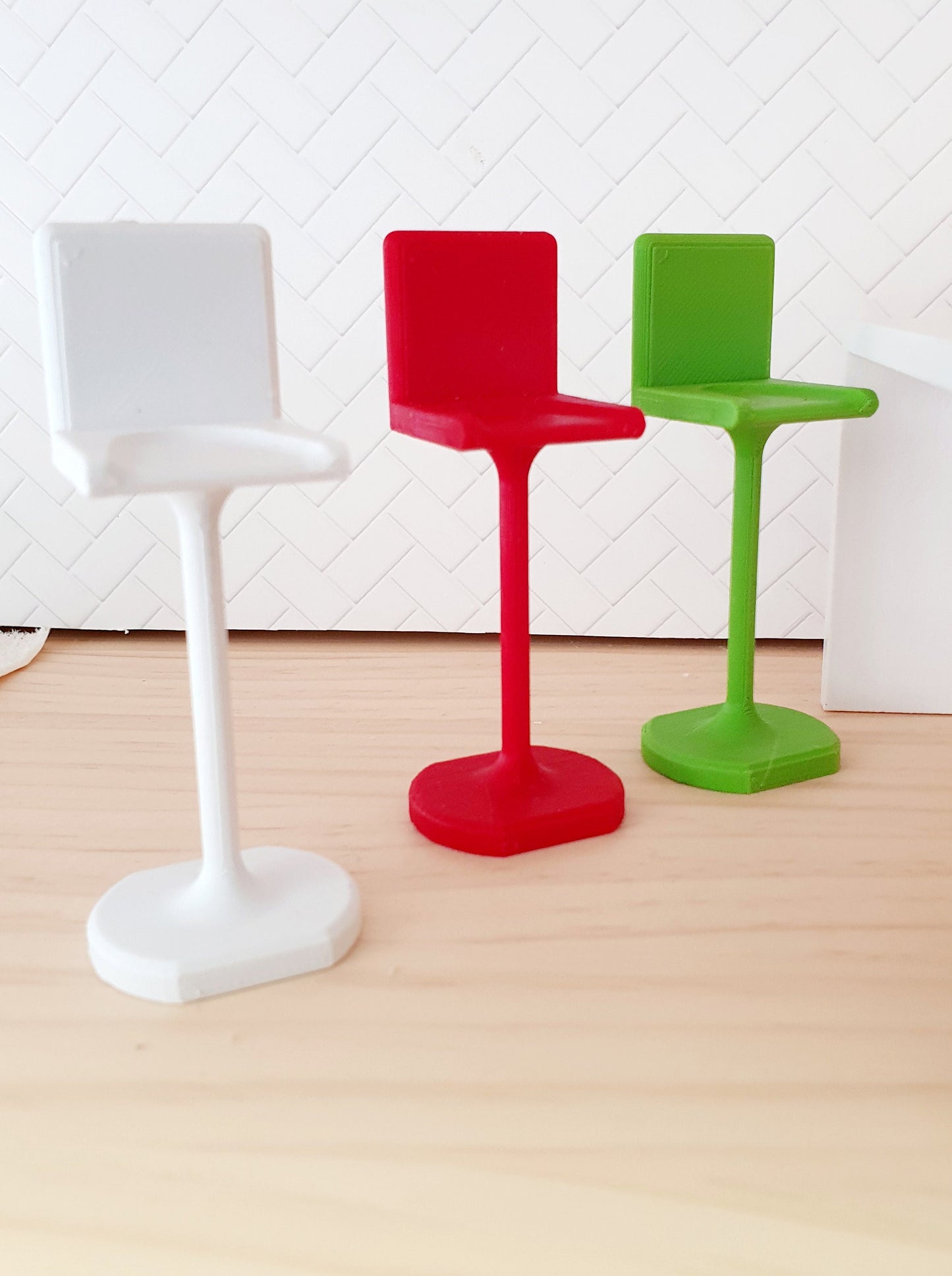 Dolls House Modern Bar Stool, Choice of Colours  1:12th Scale, Miniature Bar Stool (K-BS)