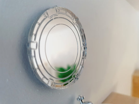 Dolls House Porthole Mirror, Miniature Mirror, 12th Scale Porthole Mirror