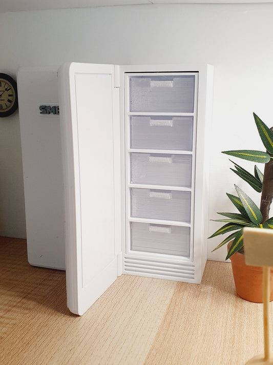 Dolls House Modern Kitchen SMEG Freezer, Choice of Colours  1:12th Scale, Miniature