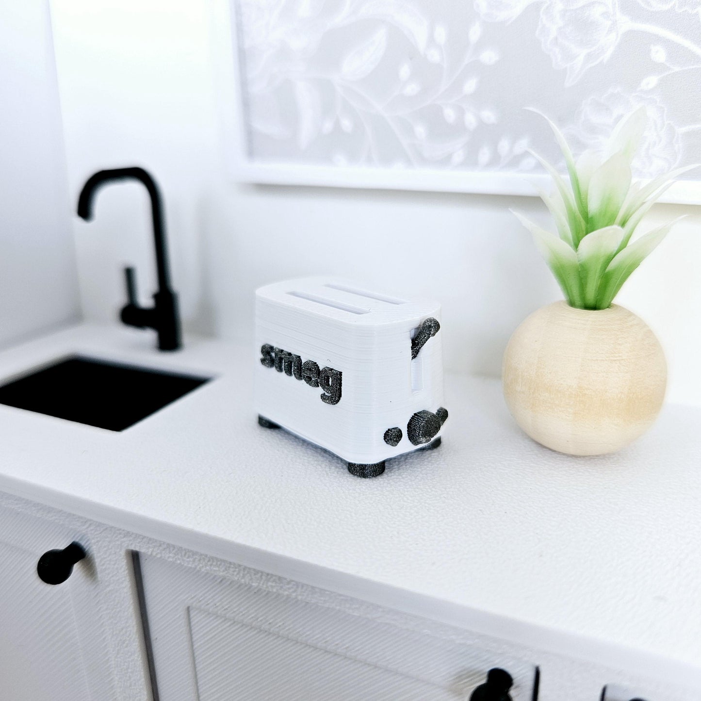 Dolls House Modern Smeg Toaster, Choice of colours, Miniature, 12th scale Toaster