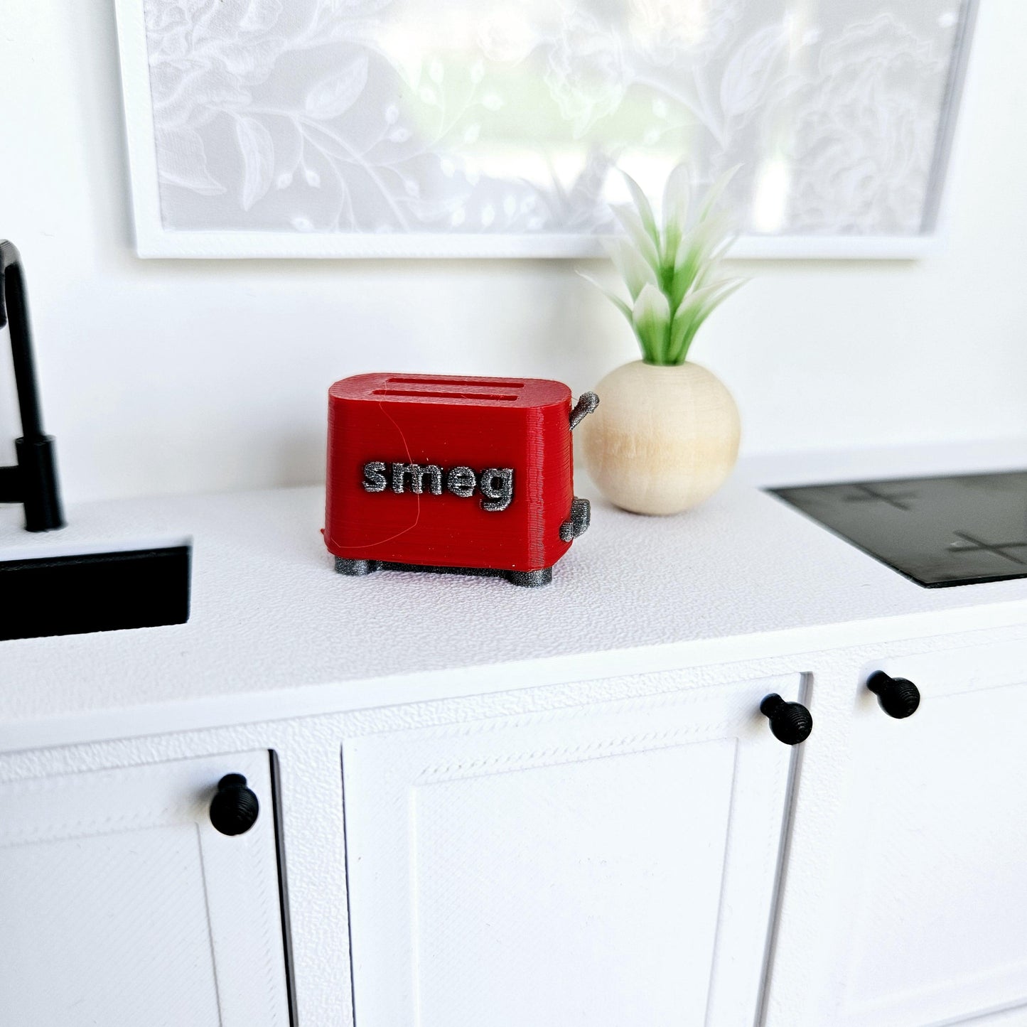 Dolls House Modern Smeg Toaster, Choice of colours, Miniature, 12th scale Toaster