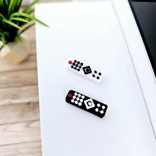 Dolls House Remote Control, Black or White, 12th Scale TV remote control