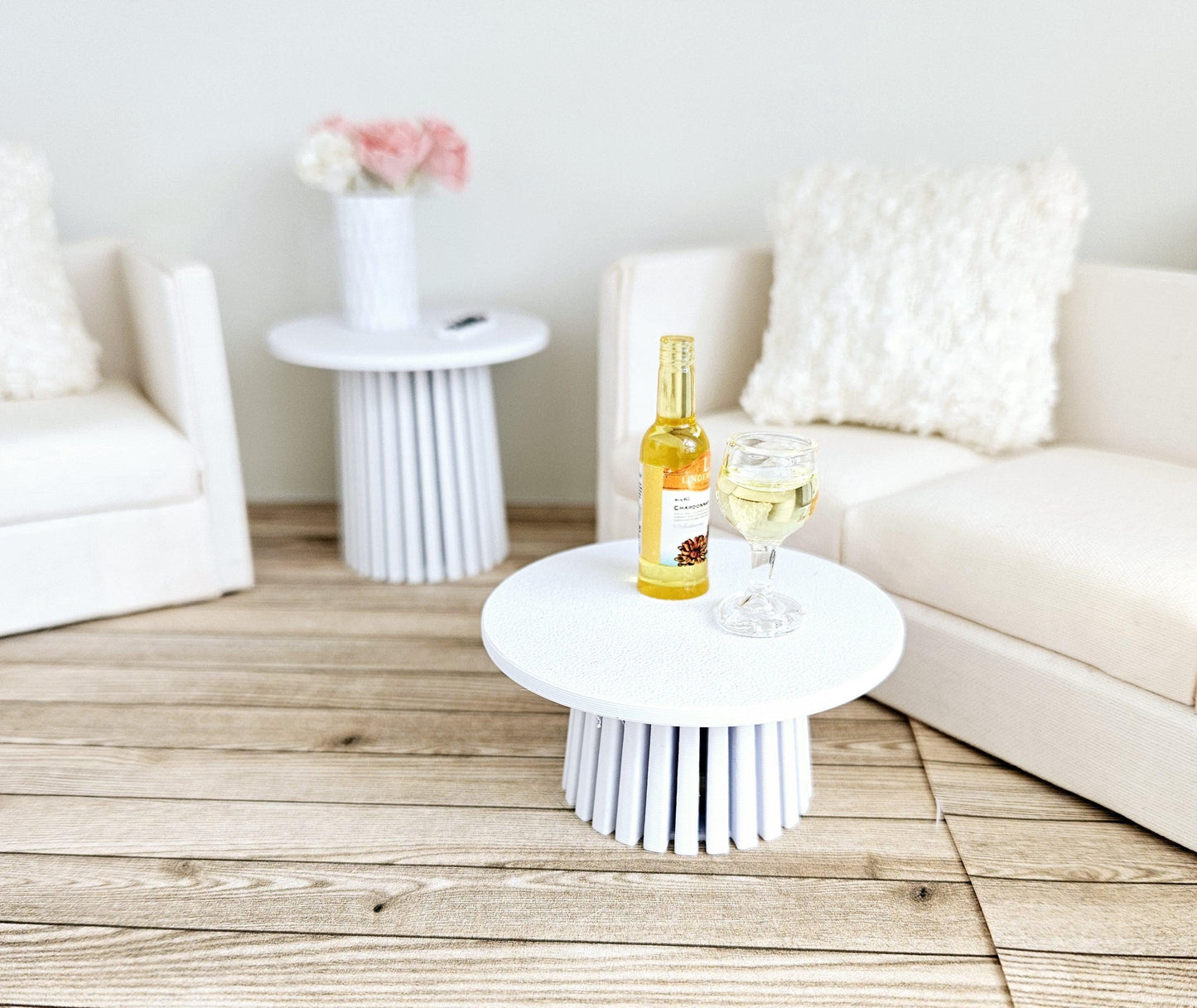 Modern Dolls House Coffee Table | Slatted Design | 1:12 Scale