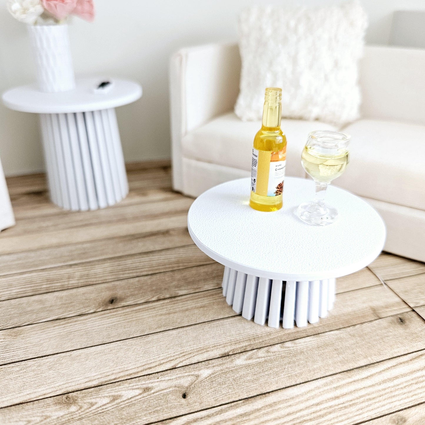 Modern Dolls House Coffee Table | Slatted Design | 1:12 Scale