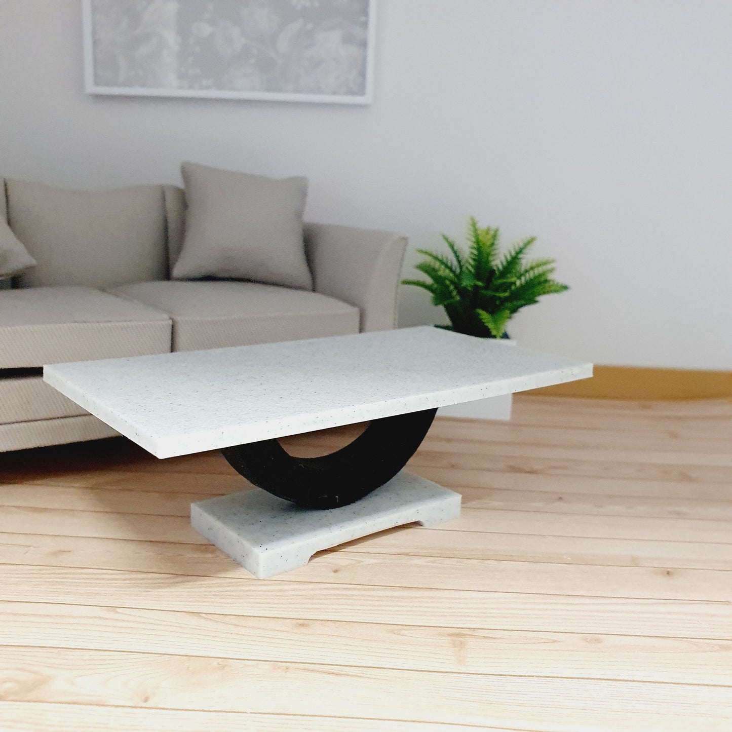 Modern Dolls House Coffee Table | Custom Colour Options | 1:12 Scale