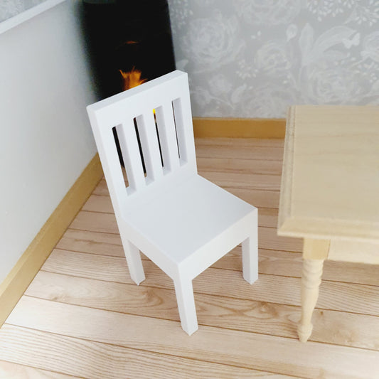 Dolls House Modern Kitchen / Dining, Set of 4 Chairs, Miniature Furniture, Dollhouse Accessories, Choice of Colours (DCH-4)
