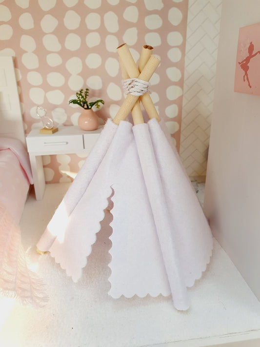 Dolls house Choice of Colour TeePee / Tent, 12th scale tent, miniature teepee, Tipi, Tent