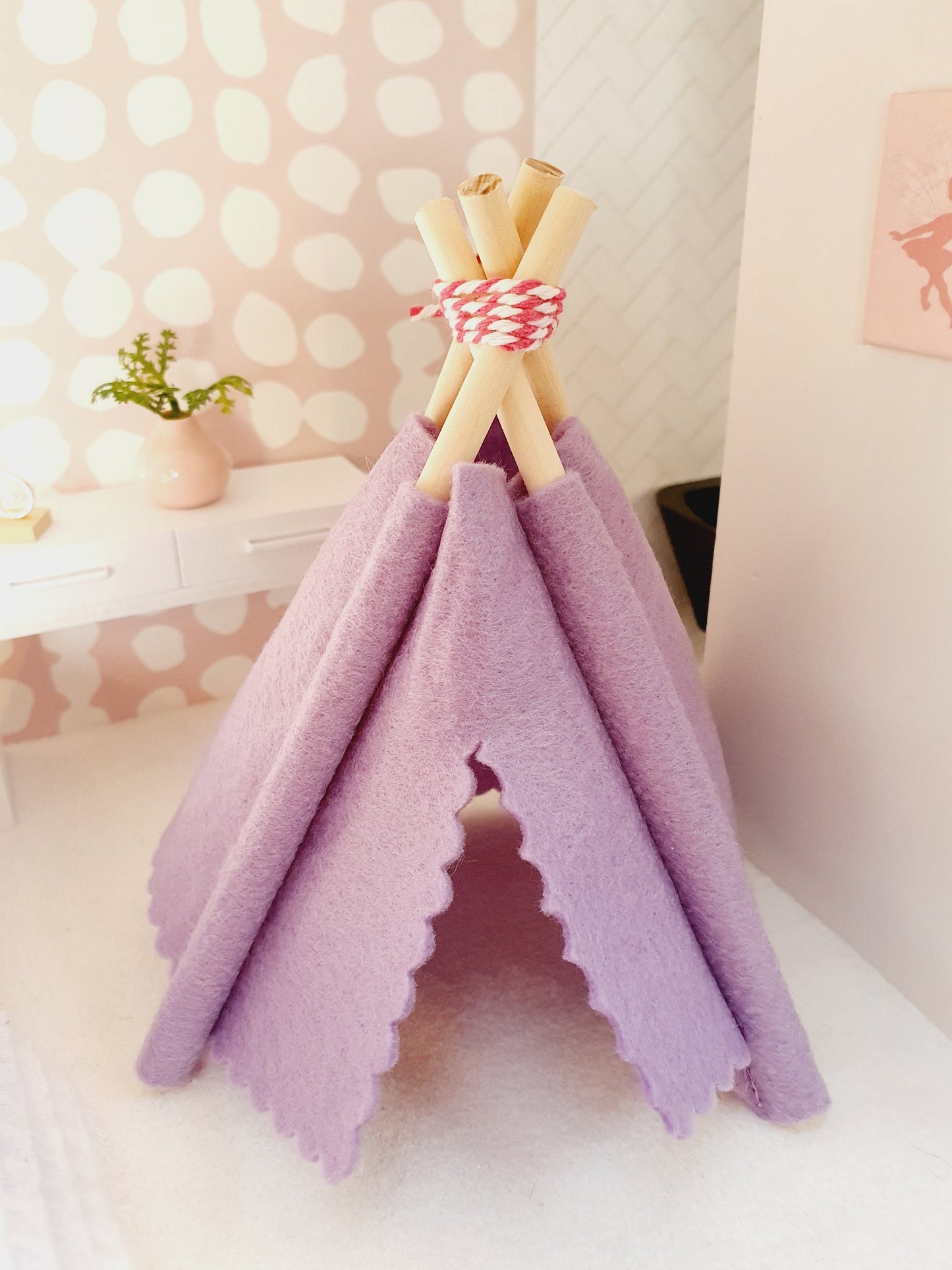 Dolls house Choice of Colour TeePee / Tent, 12th scale tent, miniature teepee, Tipi, Tent