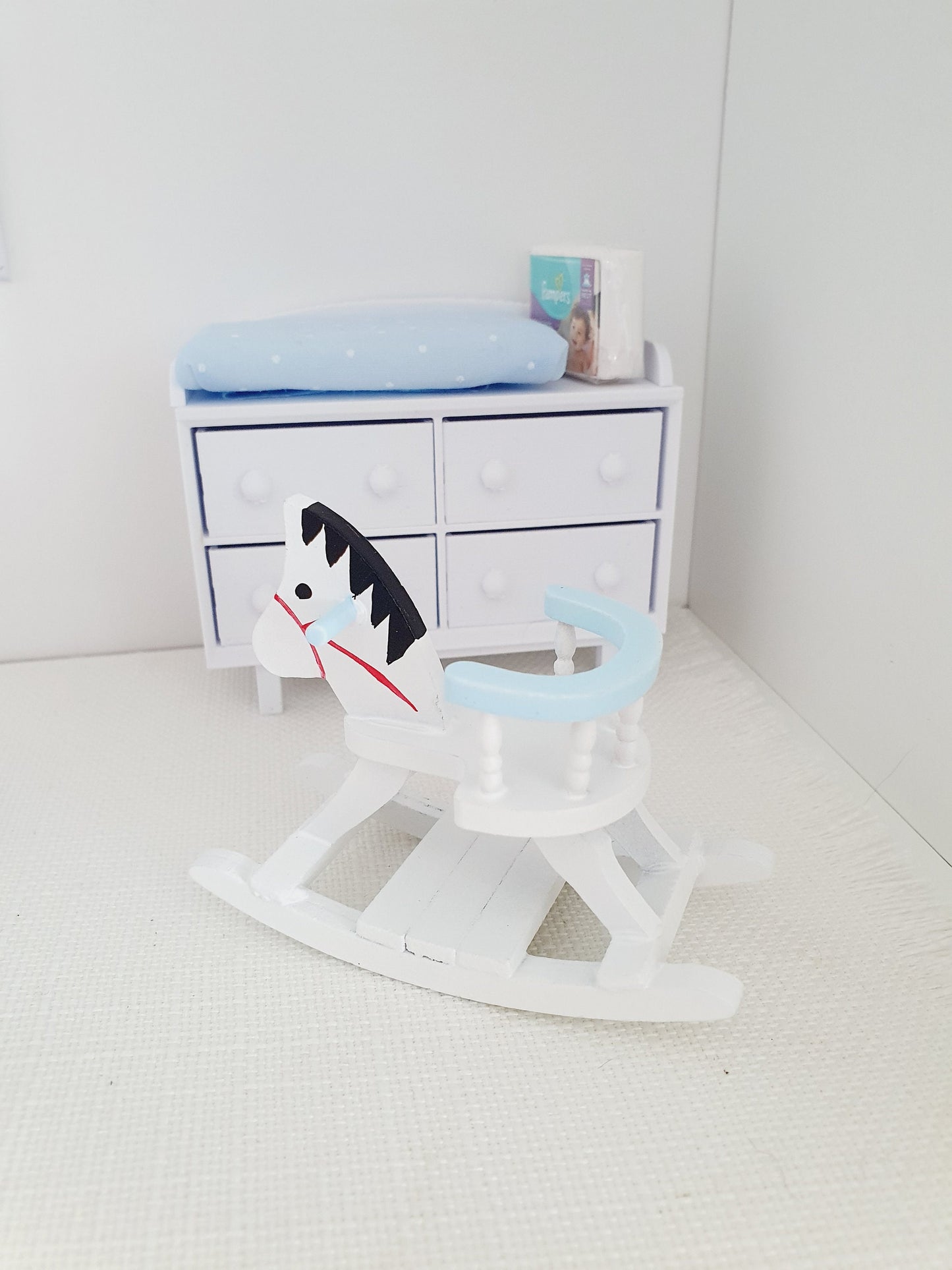 Dolls House Wooden Rocking Horse, Choice of Design, 12th Scale, Miniature horse (ROCK)