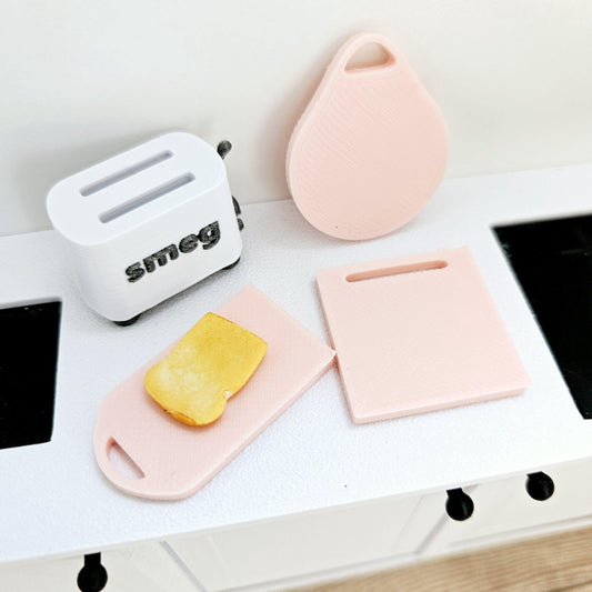 Dolls House Chopping Boards, Set of 3, Choice of Colours, 12th scale, miniature cutting boards