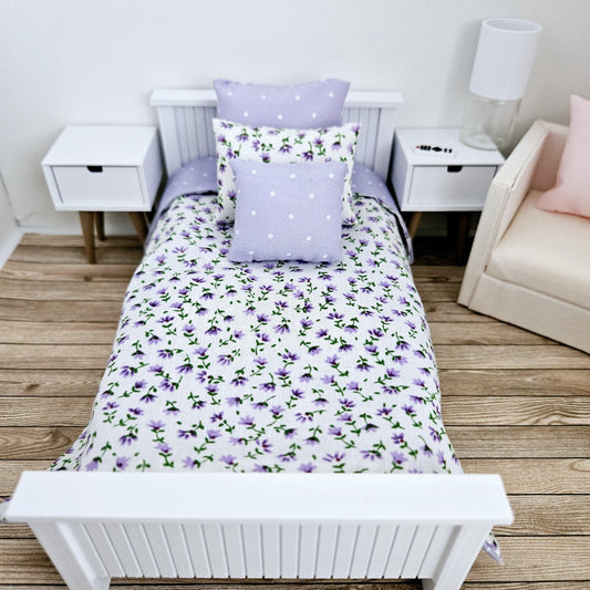 SALE!! Dolls house Floral Single 12th Scale Bedding Set, Doll House Girls Room Bedding