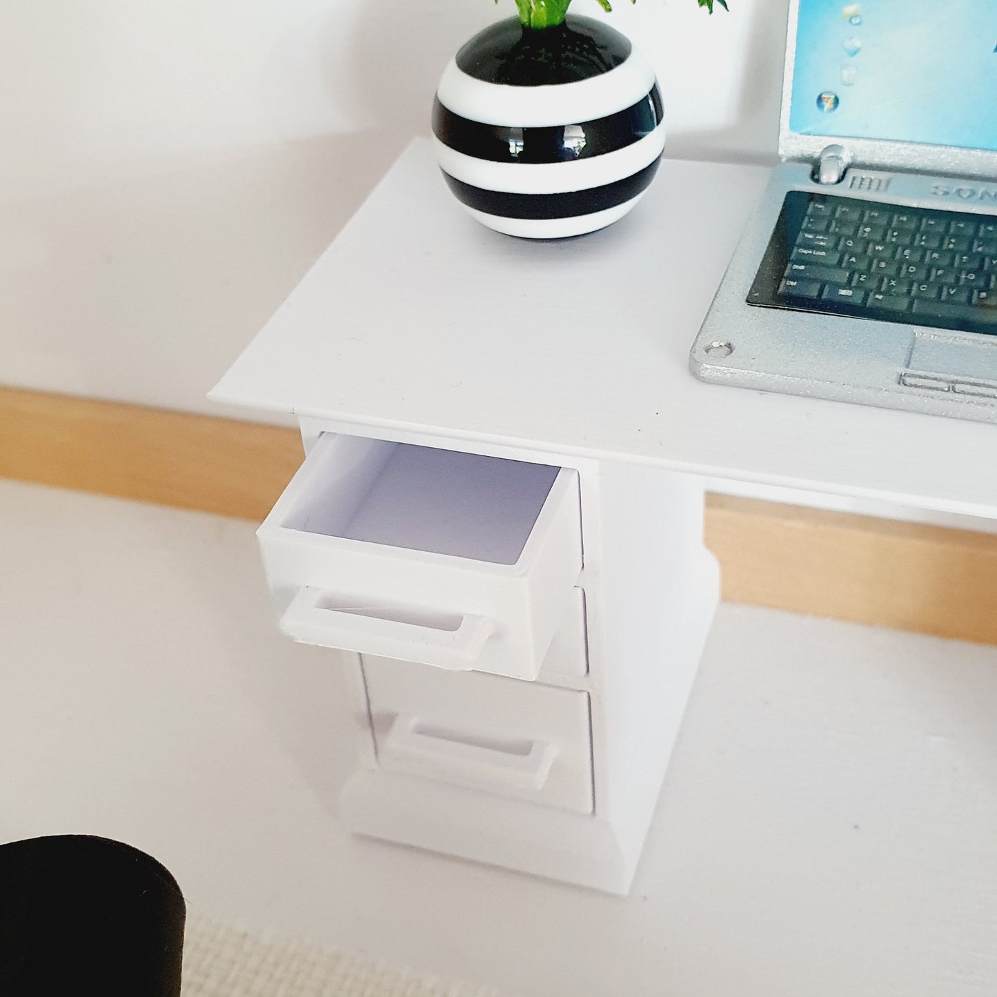 Dolls House Office Set, Miniature Office Set, Dollhouse Furniture, Mini Desk, Dollhouse Accessory, 12th Scale Desk (DESK1)