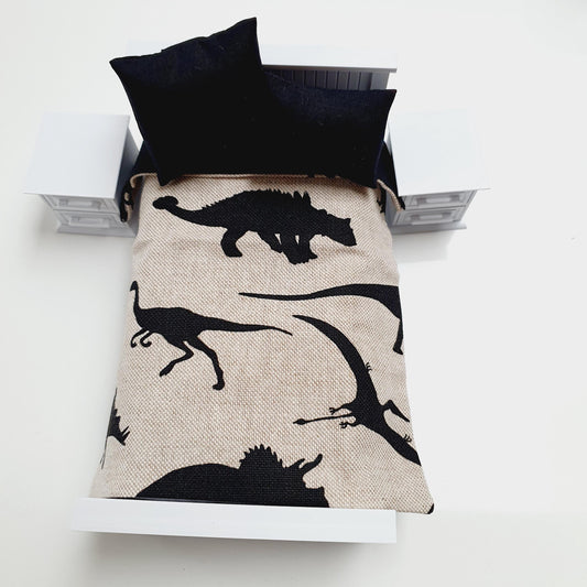SALE!! Dolls house Dinosaur Single 12th Scale Bedding Set, Doll House Boys Room Bedding