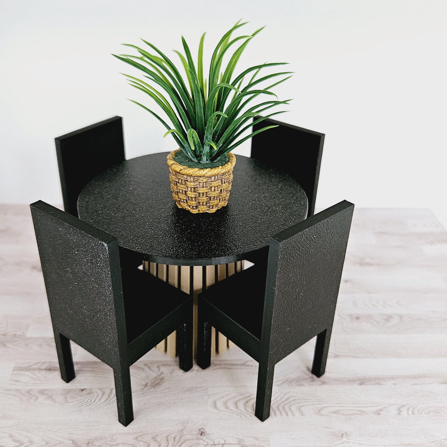 Dolls House Modern Kitchen / Dining, Set of 4 Chairs, Miniature Furniture, Dollhouse Accessories, Choice of Colours