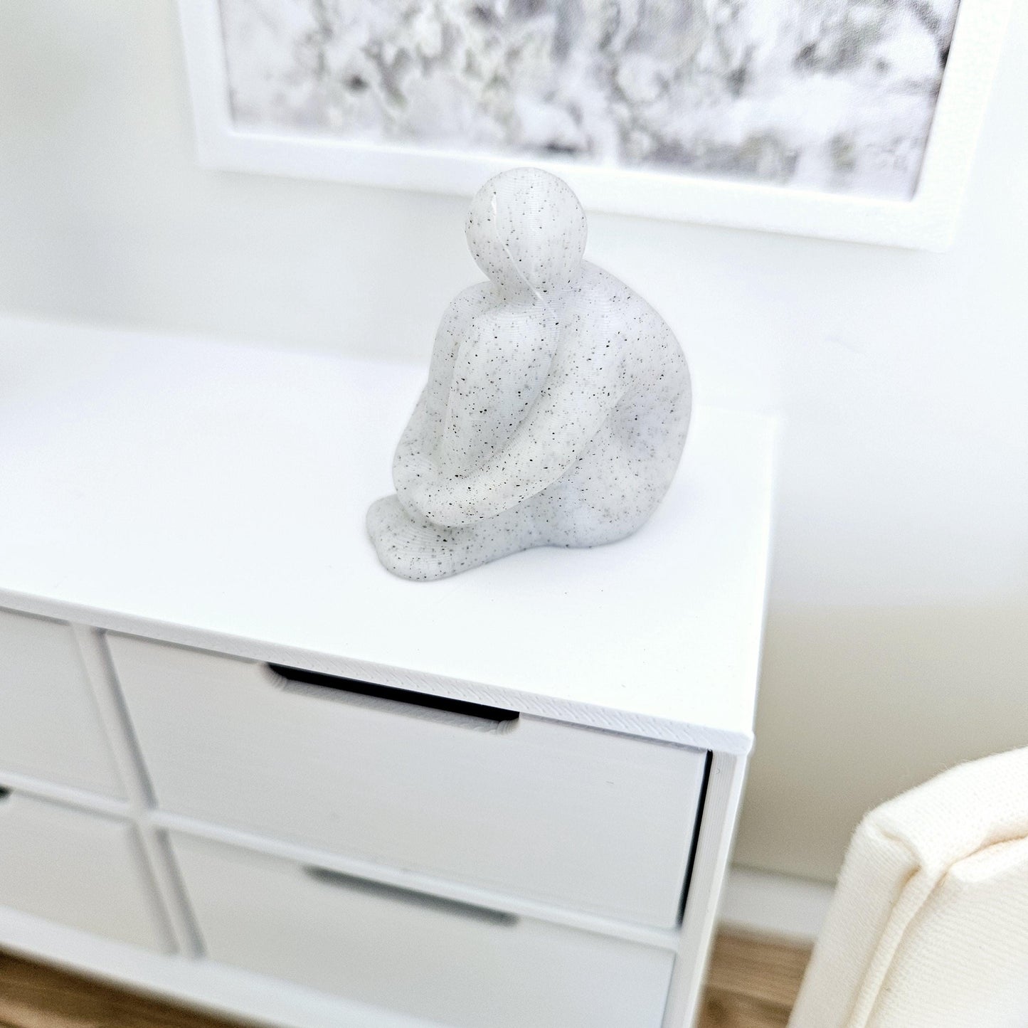 Dolls House Modern Harry Sitting Man Ornament, House or Garden Ornament, 12th Scale